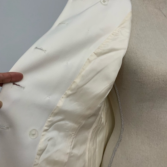 ❤️NWT $158 - CREAM/IVORY TAILORED DOUBLE BREASTED COAT by GRACE DANE LEWIS SZ 4 - Picture 8 of 8